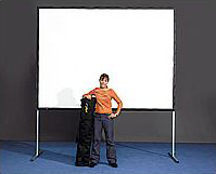Leinwand 400 x 300cm (4:3) inkl. Aufpro-Tuch, Rahmen, Standfuss